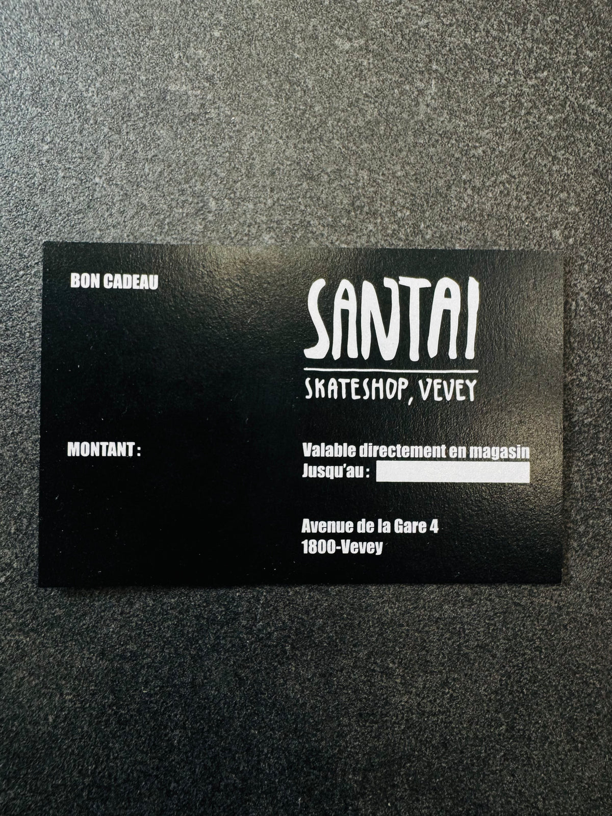 SANTAI GIFT CARD - BON CADEAU // 50 CHF