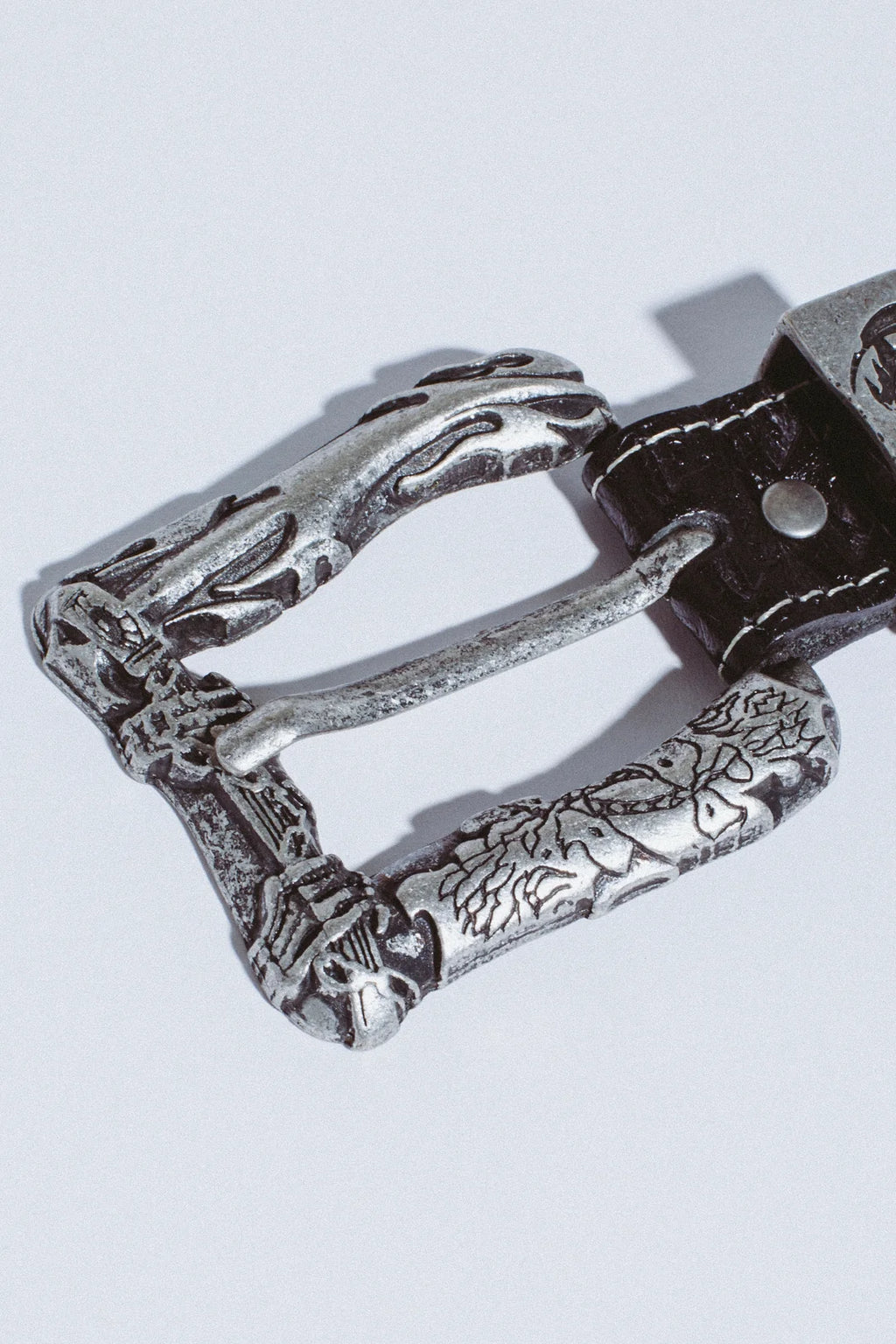FUCKING AWESOME AVE LEATHER EMBOSSED BELT
