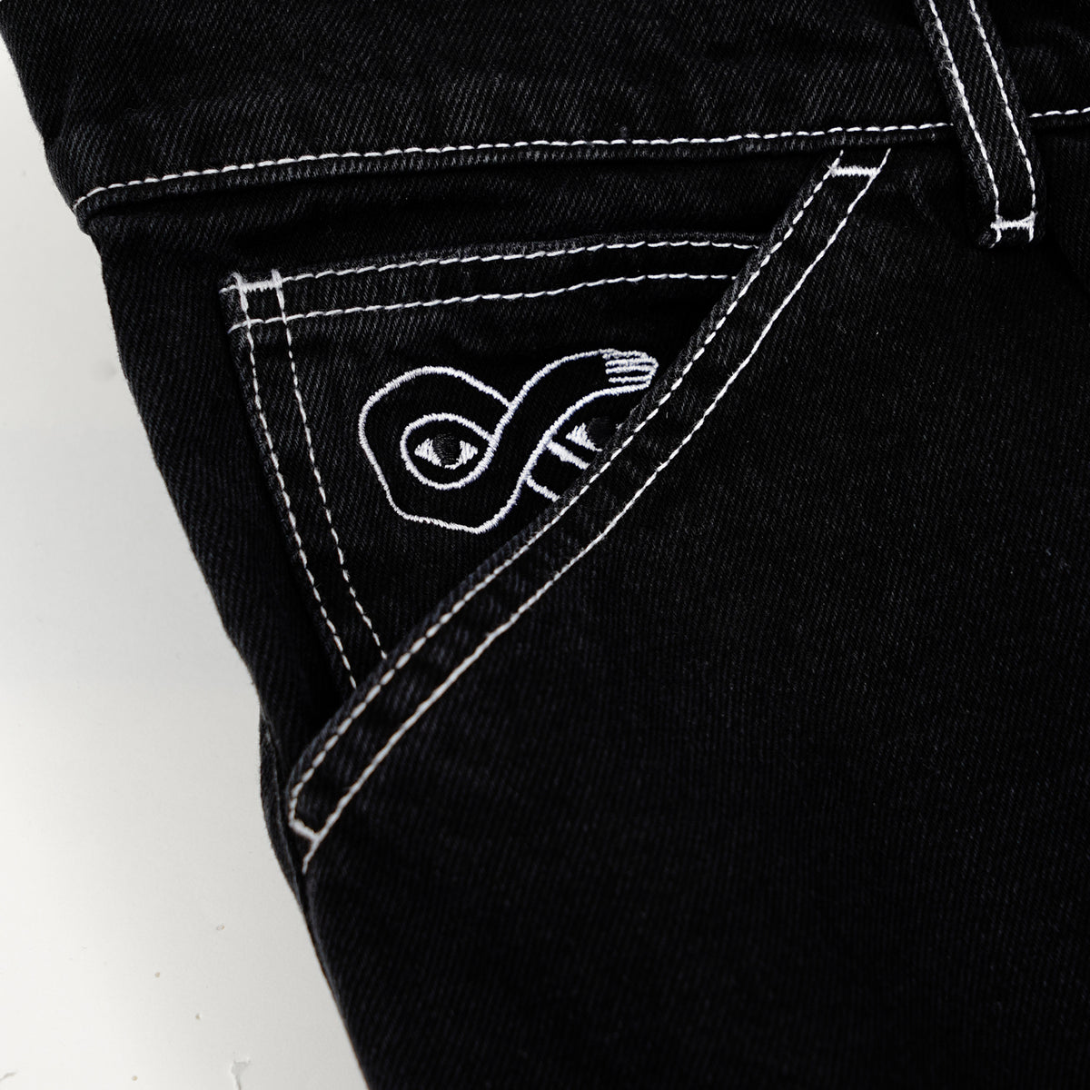 MAGENTA // OG DENIM LONG SHORTS // BLACK