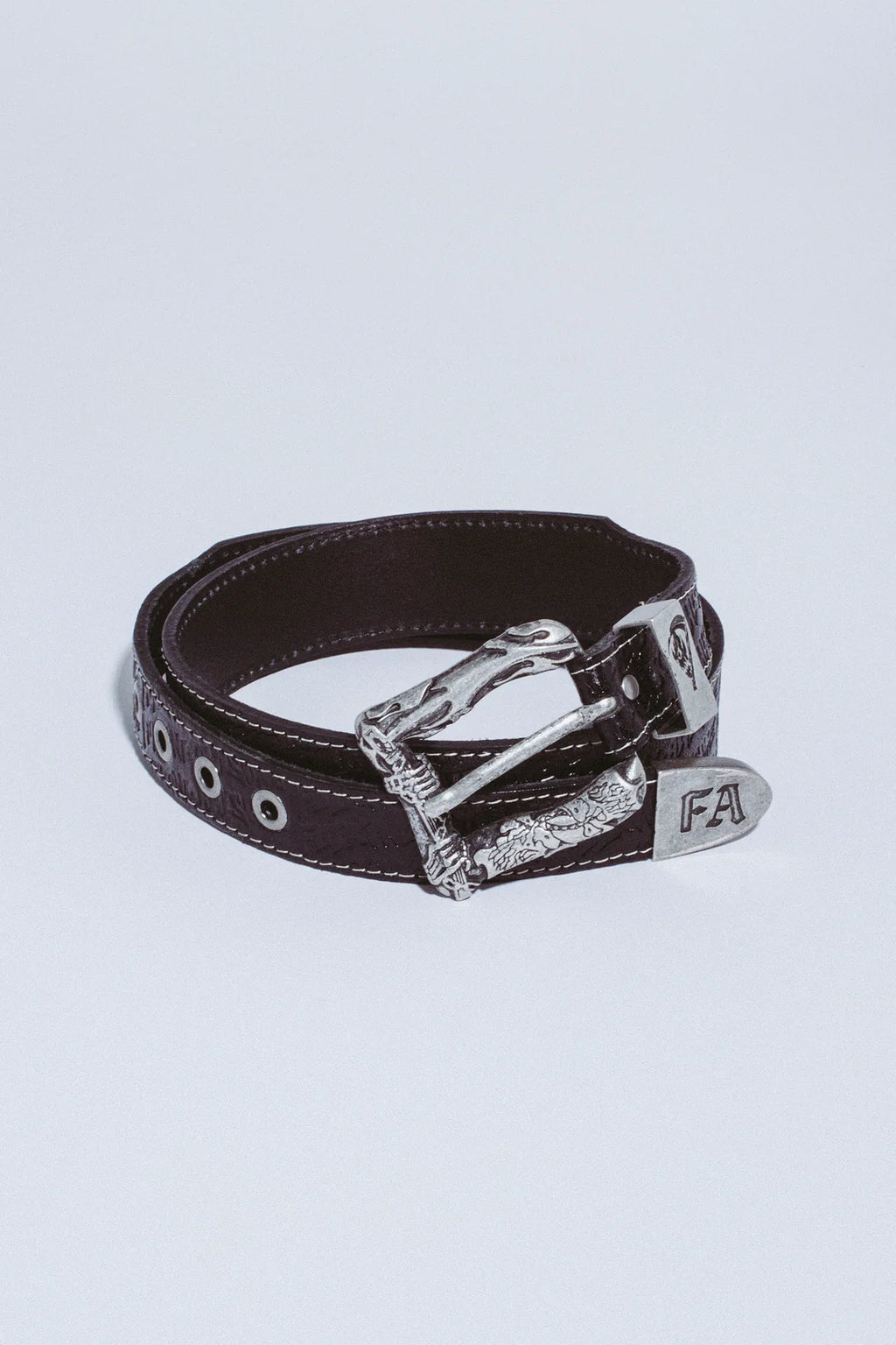 FUCKING AWESOME AVE LEATHER EMBOSSED BELT