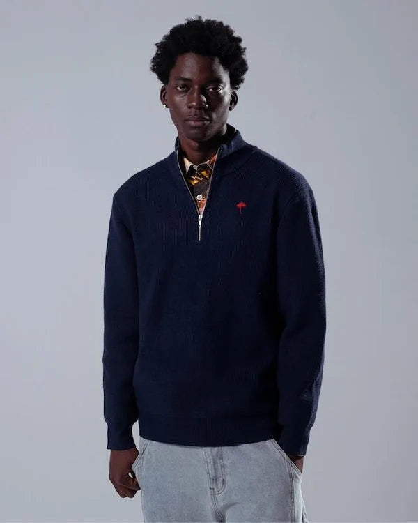 HELAS CLASSIC QUARTER ZIP KNIT NAVY