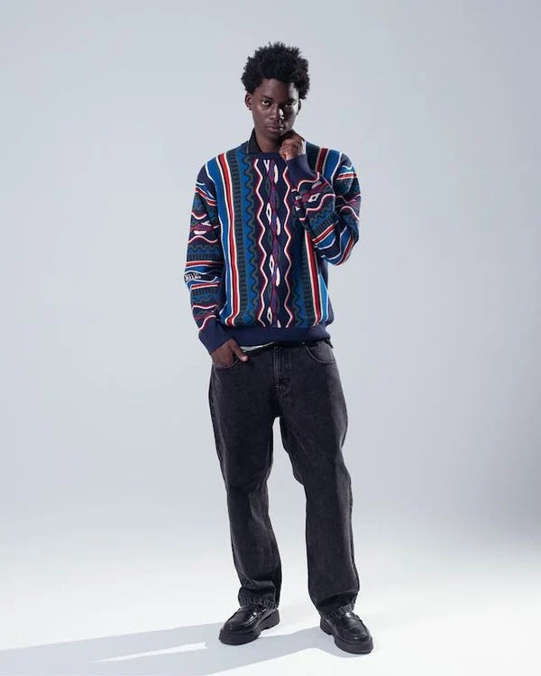 COOG CREWNECK KNIT BLUE MULTICO