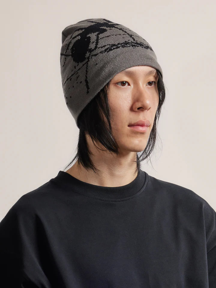 SCRT // ANT REVERSIBLE BEANIE // GREY BLACK