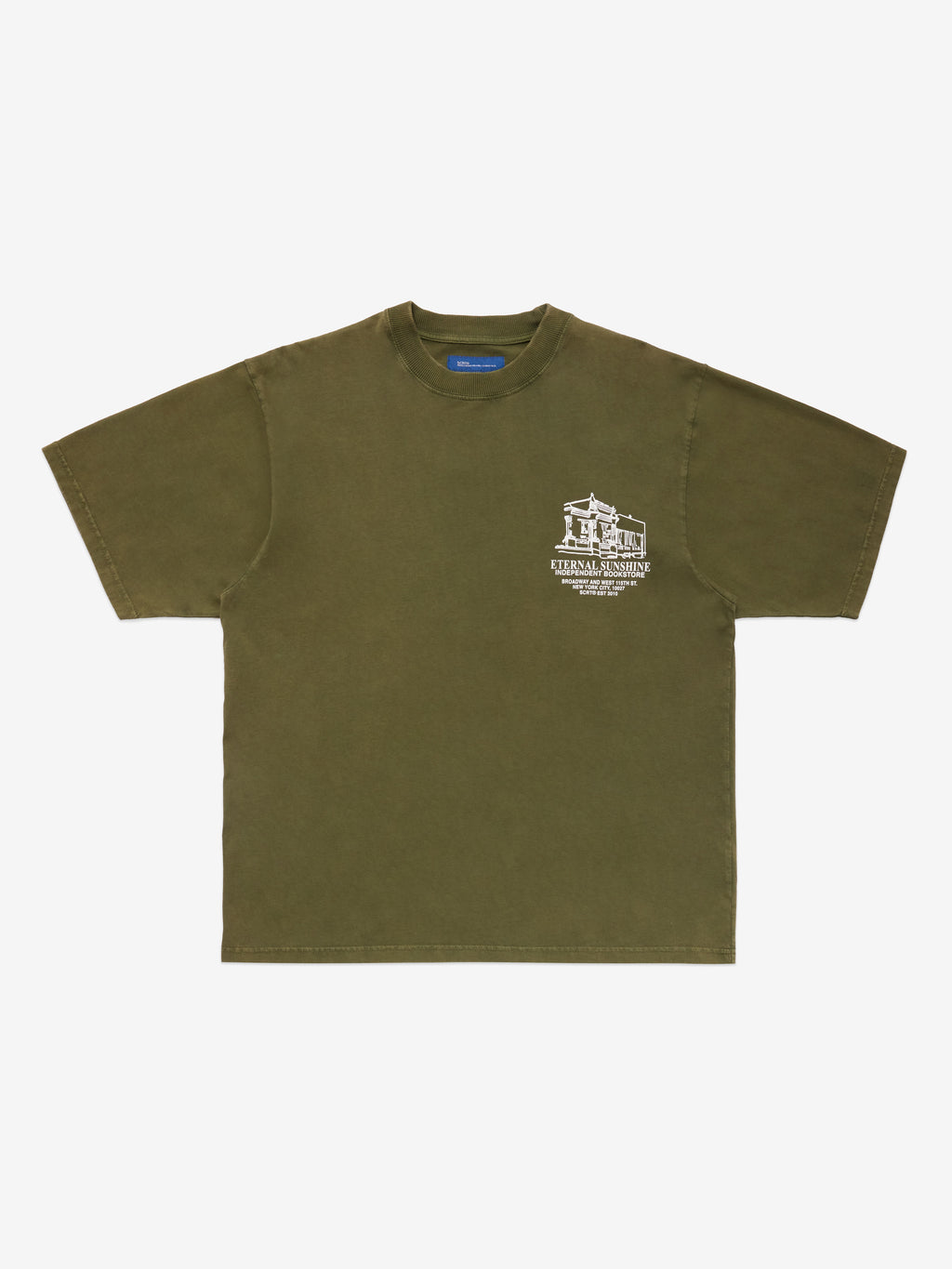 SCRT // T-SHIRT // BOOKSTORE // GARMENT DYED GREEN