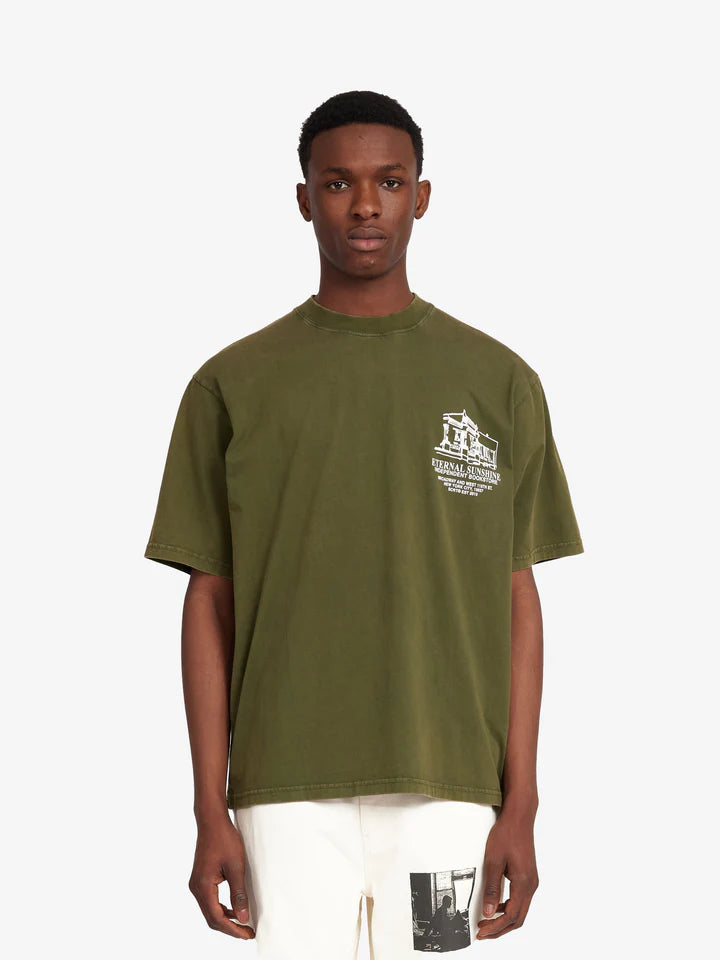 SCRT // T-SHIRT // BOOKSTORE // GARMENT DYED GREEN