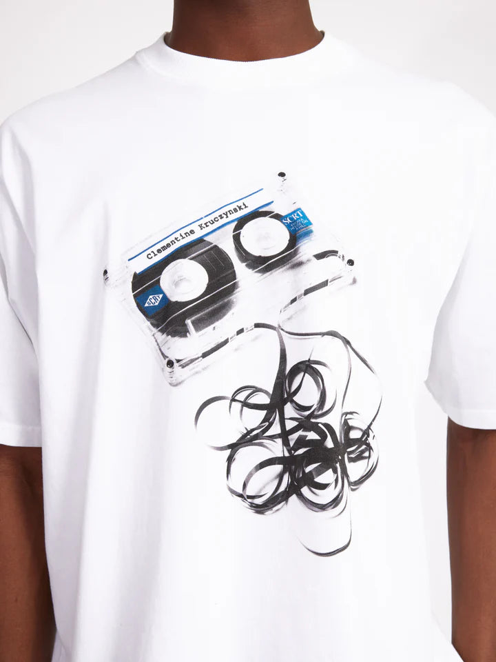 SCRT // T-SHIRT // CASSETTE // WHITE