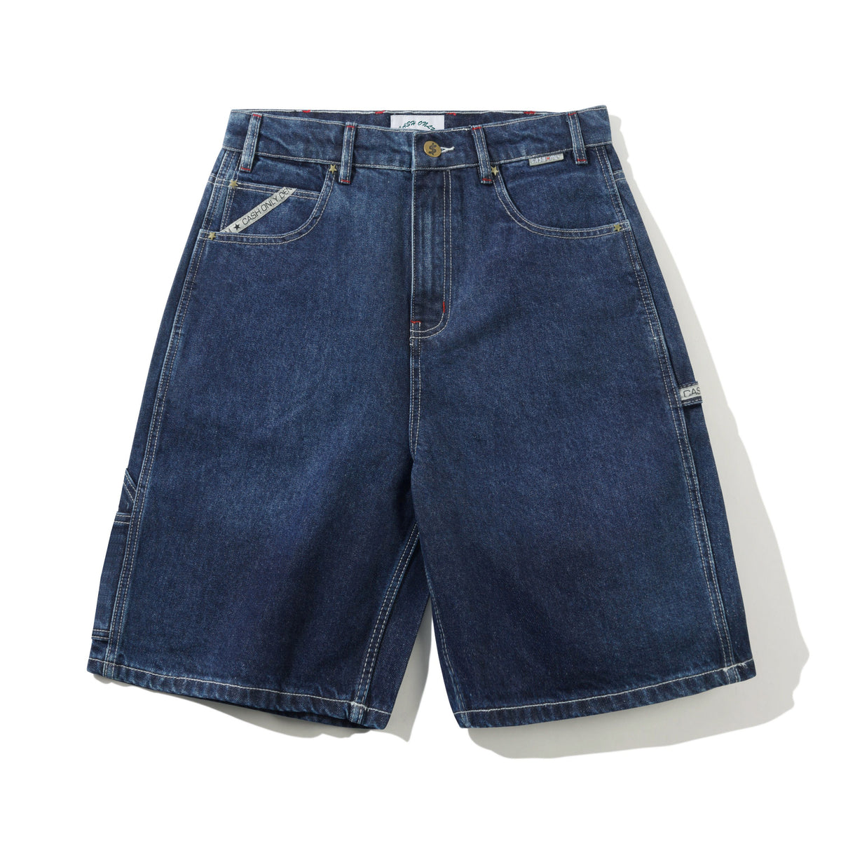 CASH ONLY // SHORT // COMPANY DENIM // DISTRESSED WASHED SLUB BLUE