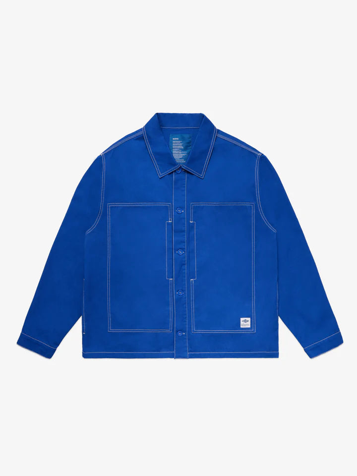 SCRT // SHIRT // CONTRAST STICH OVERSHIRT BLUE