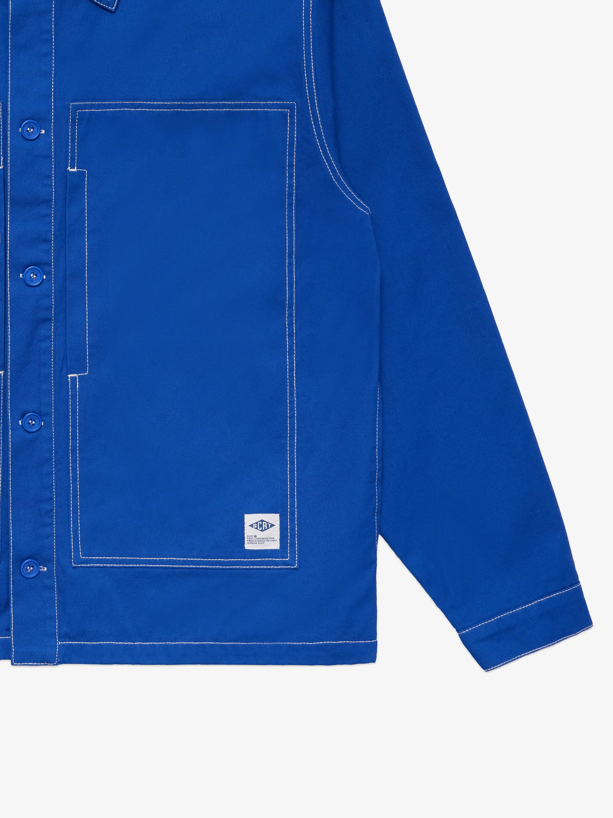 SCRT // SHIRT // CONTRAST STICH OVERSHIRT BLUE