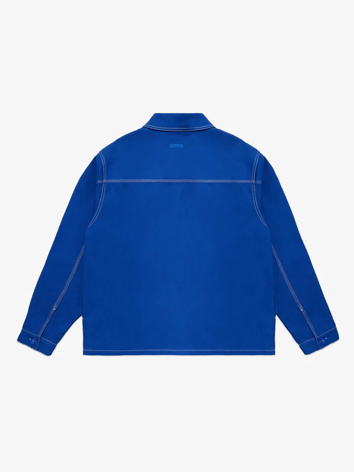 SCRT // SHIRT // CONTRAST STICH OVERSHIRT BLUE
