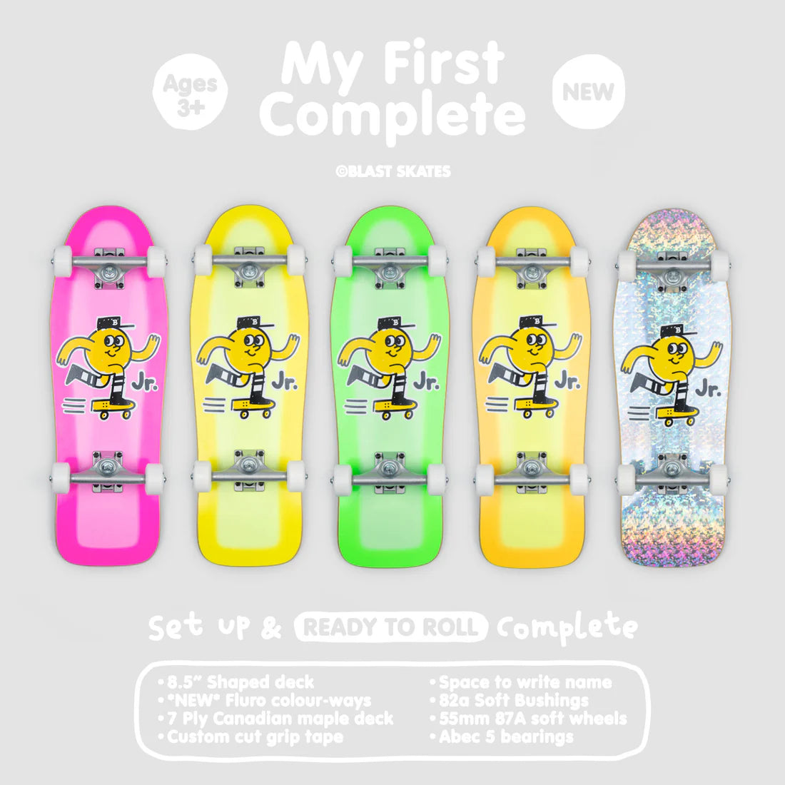 BLAST SKATES // MY FIRST SKATEBOARD // YELLOW