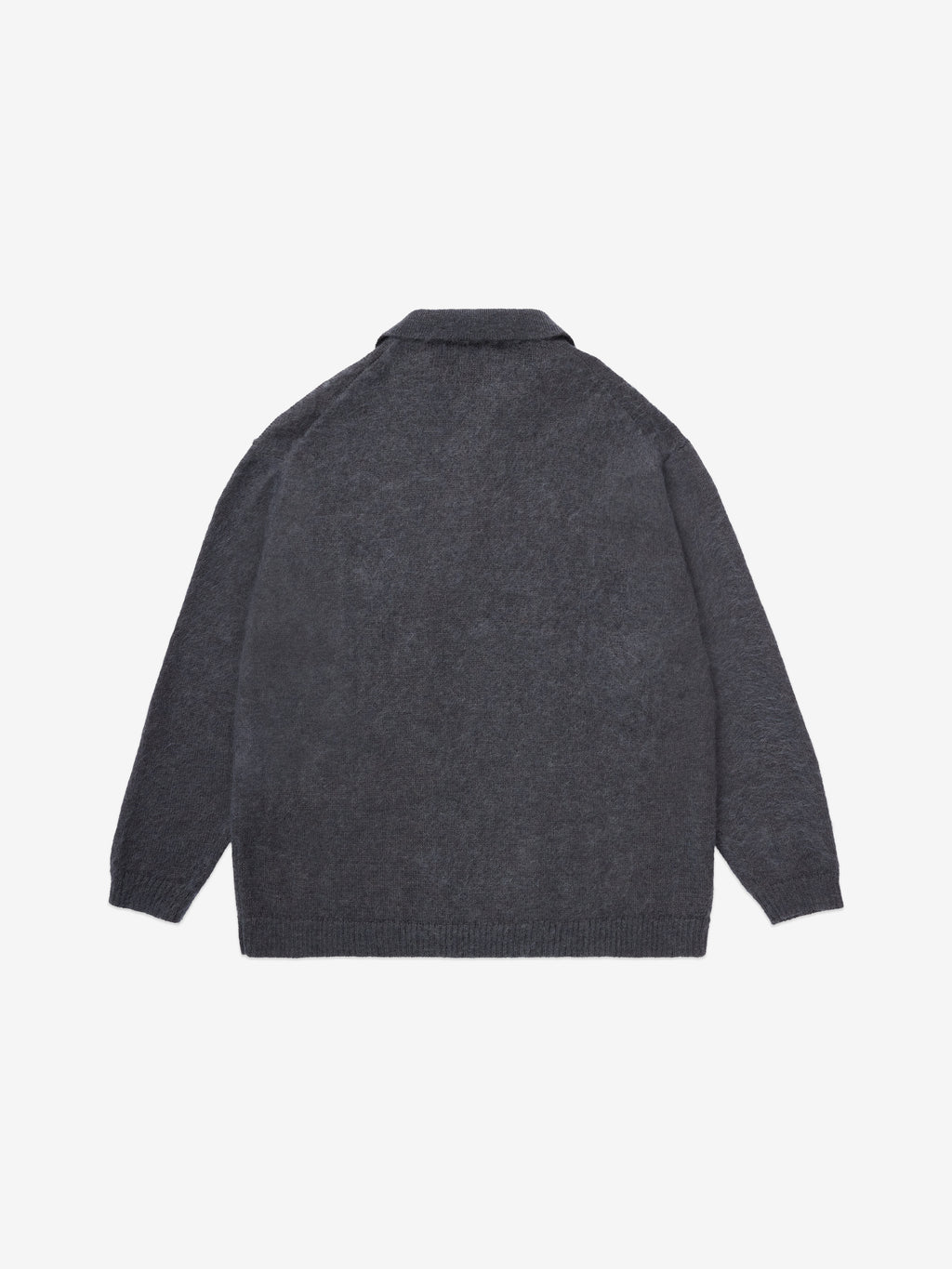 SCRT // KNIT // OVERSIZED MOHAIR KNIT SHIRT // STEEL