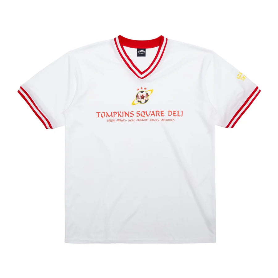 QUARTERSNACKS // DELI SQUAD JERSEY // WHITE