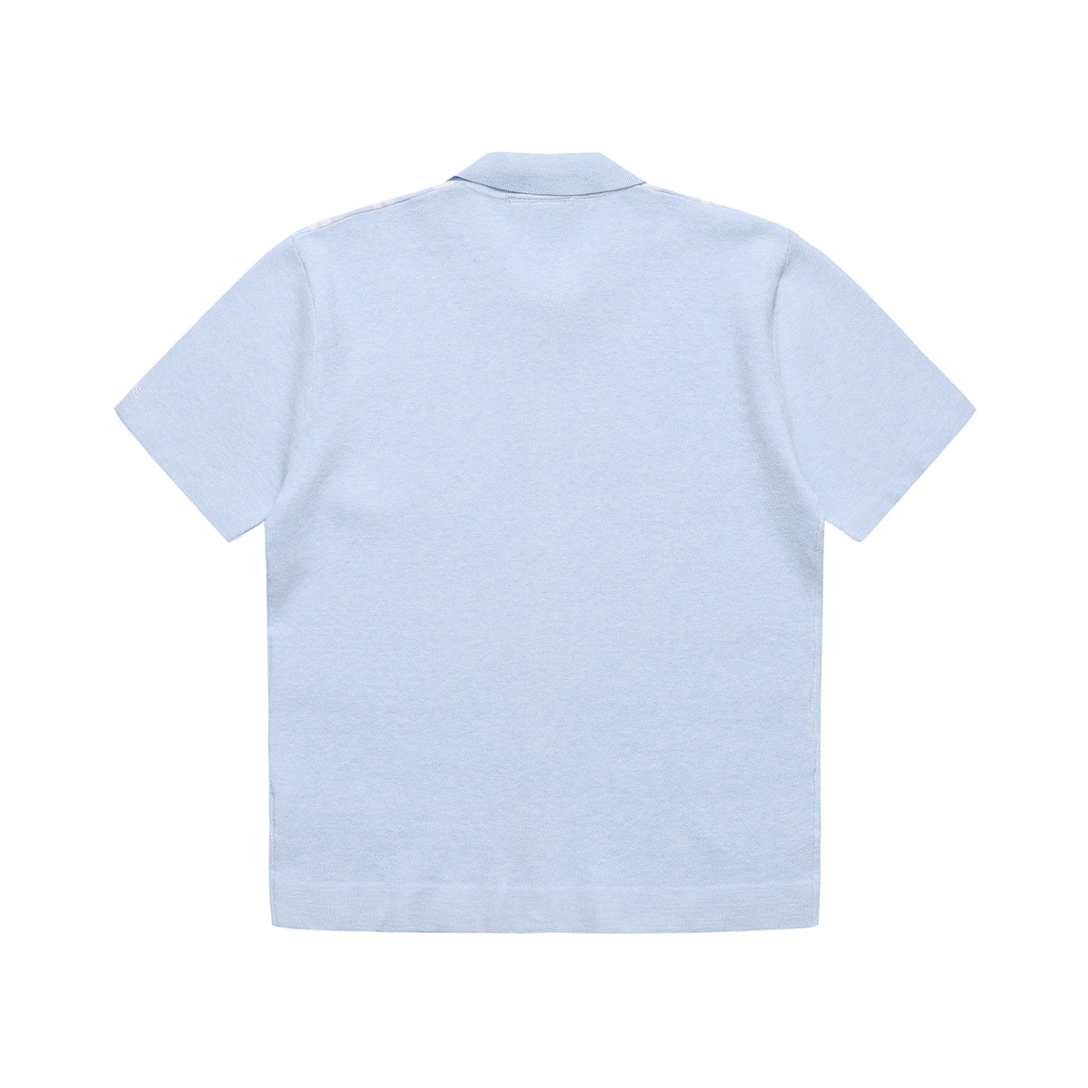 HELAS ALDO KNIT FULL ZIP POLO LIGHT BLUE