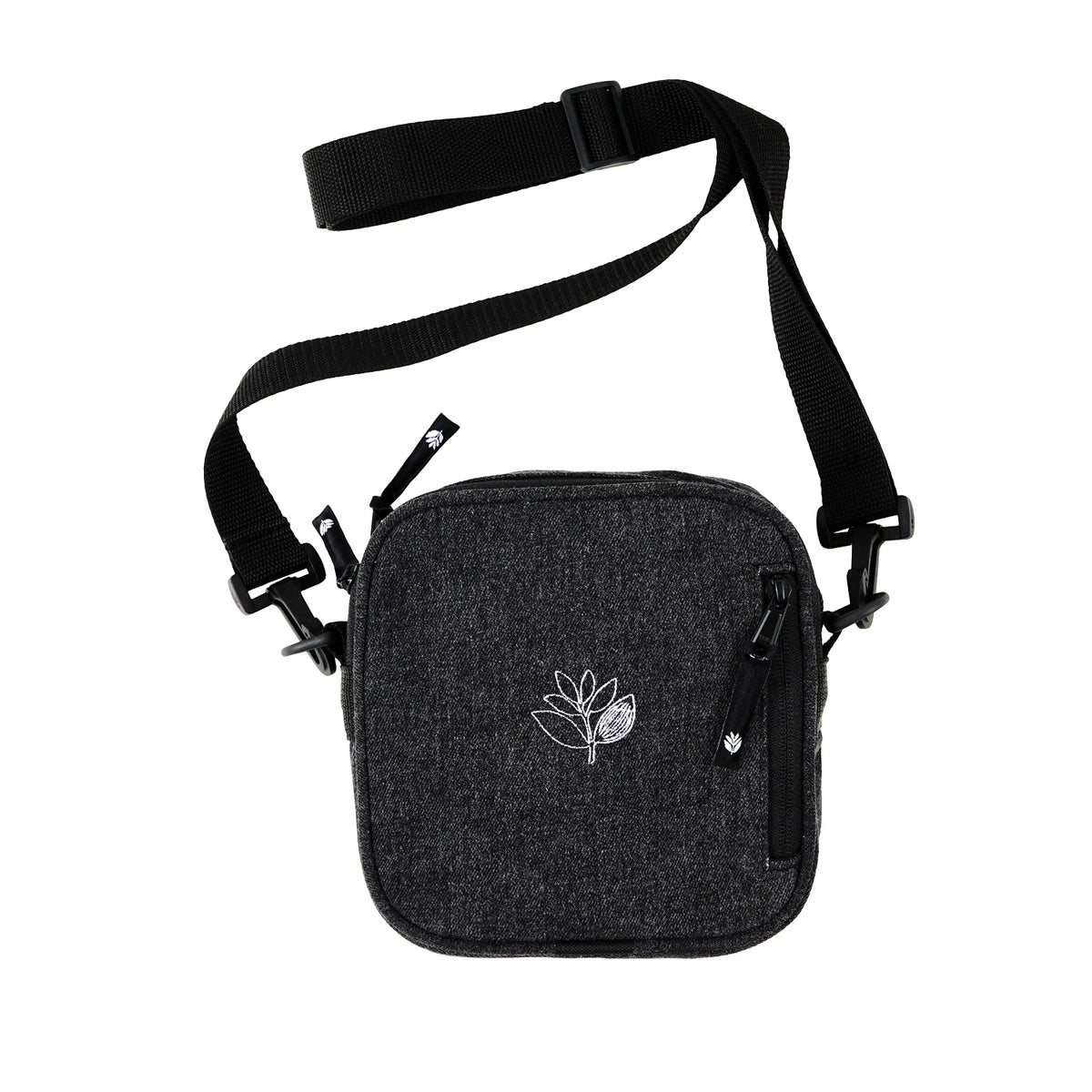 MAGENTA // SQUARE POUCH DENIM BAG // BLACK