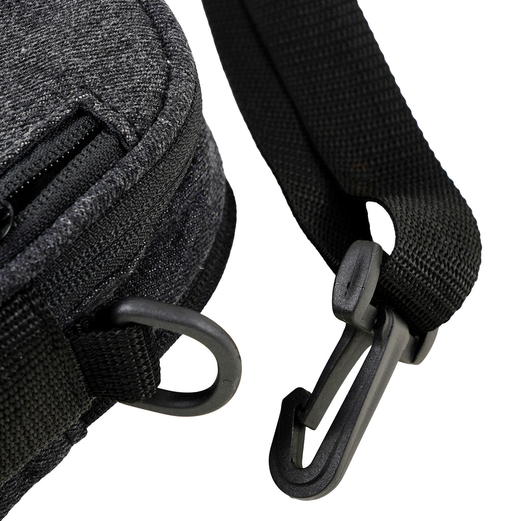 MAGENTA // SQUARE POUCH DENIM BAG // BLACK