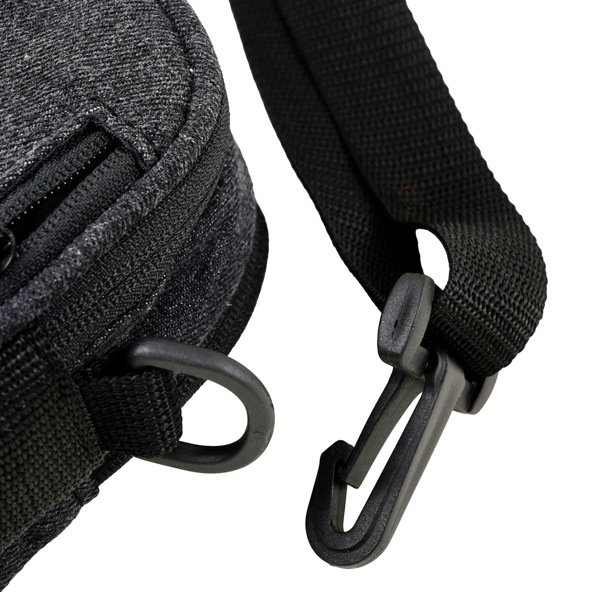 MAGENTA // SQUARE POUCH DENIM BAG // BLACK
