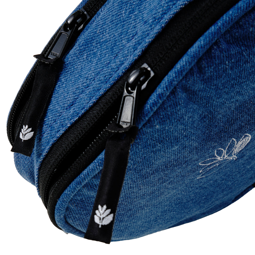 MAGENTA // SQUARE POUCH DENIM BAG // BLUE
