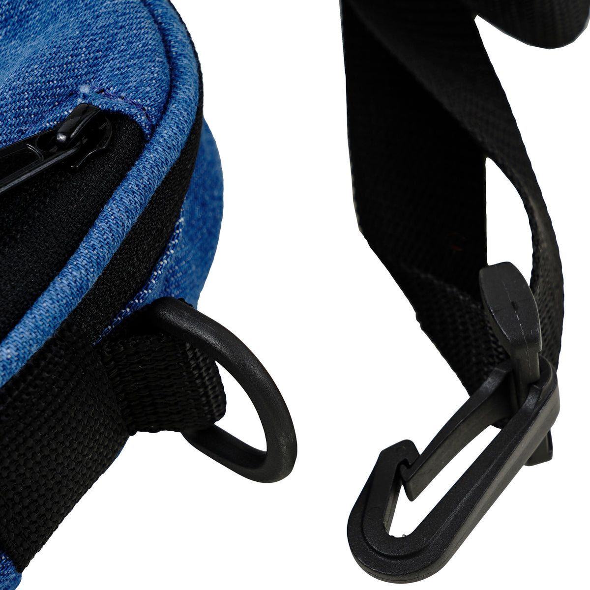 MAGENTA // SQUARE POUCH DENIM BAG // BLUE