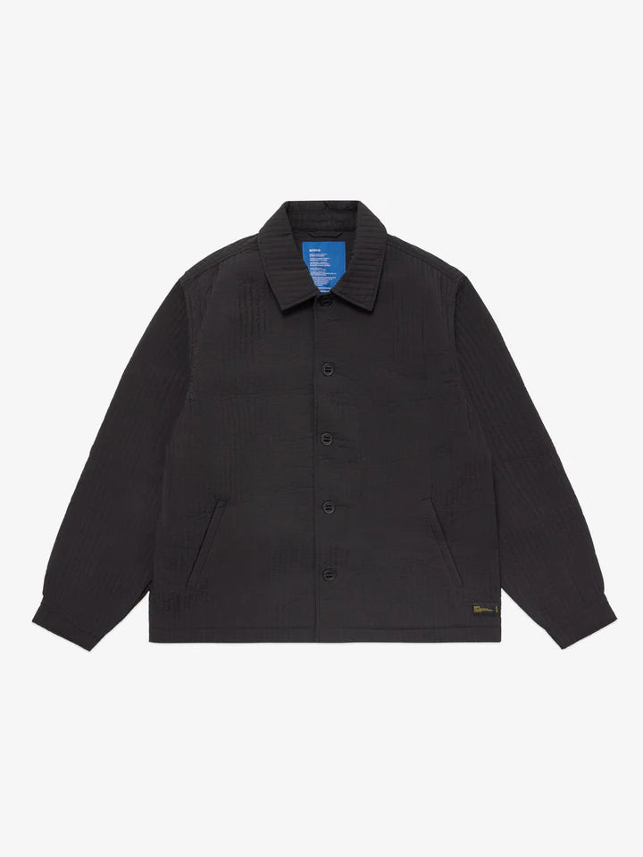 SCRNT // OVERSHIRT // STRIPED MICROQUILT // BLACK