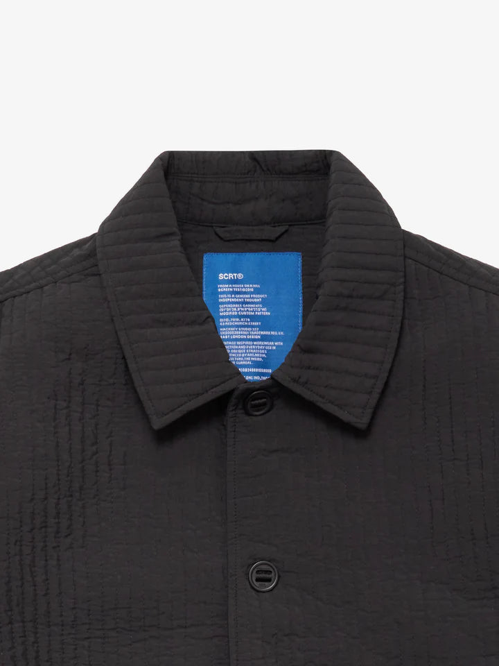 SCRNT // OVERSHIRT // STRIPED MICROQUILT // BLACK