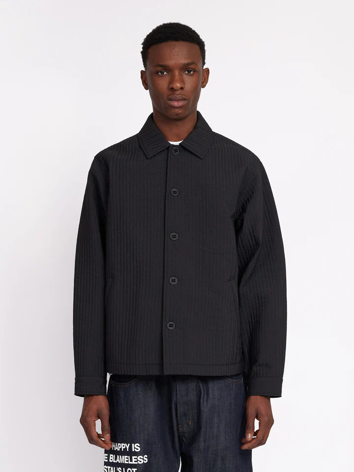 SCRNT // OVERSHIRT // STRIPED MICROQUILT // BLACK