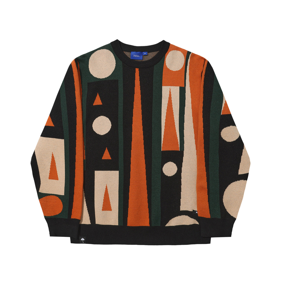 HELAS // BACKGAMMON CREWNECK KNIT // MULTICO