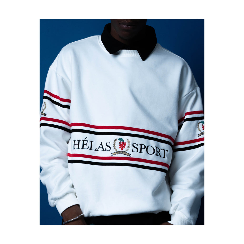 HELAS // SPORT CREWNECK // WHITE
