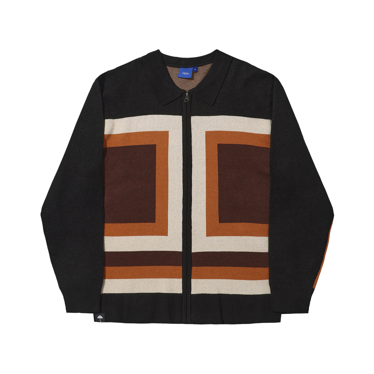 HELAS // NILE ZIPPED KNIT POLO // MULTICO