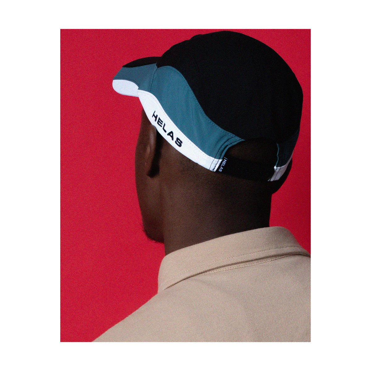 HELAS // READY CAP // BLACK GREEN WHITE
