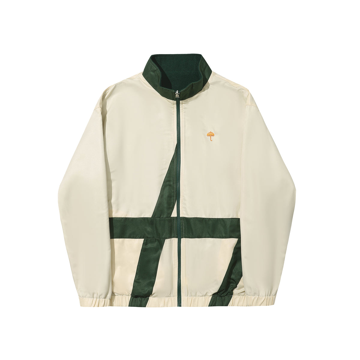 HELAS // REVERSO FLEECE SPORT JACKET // OFF WHITE GREEN