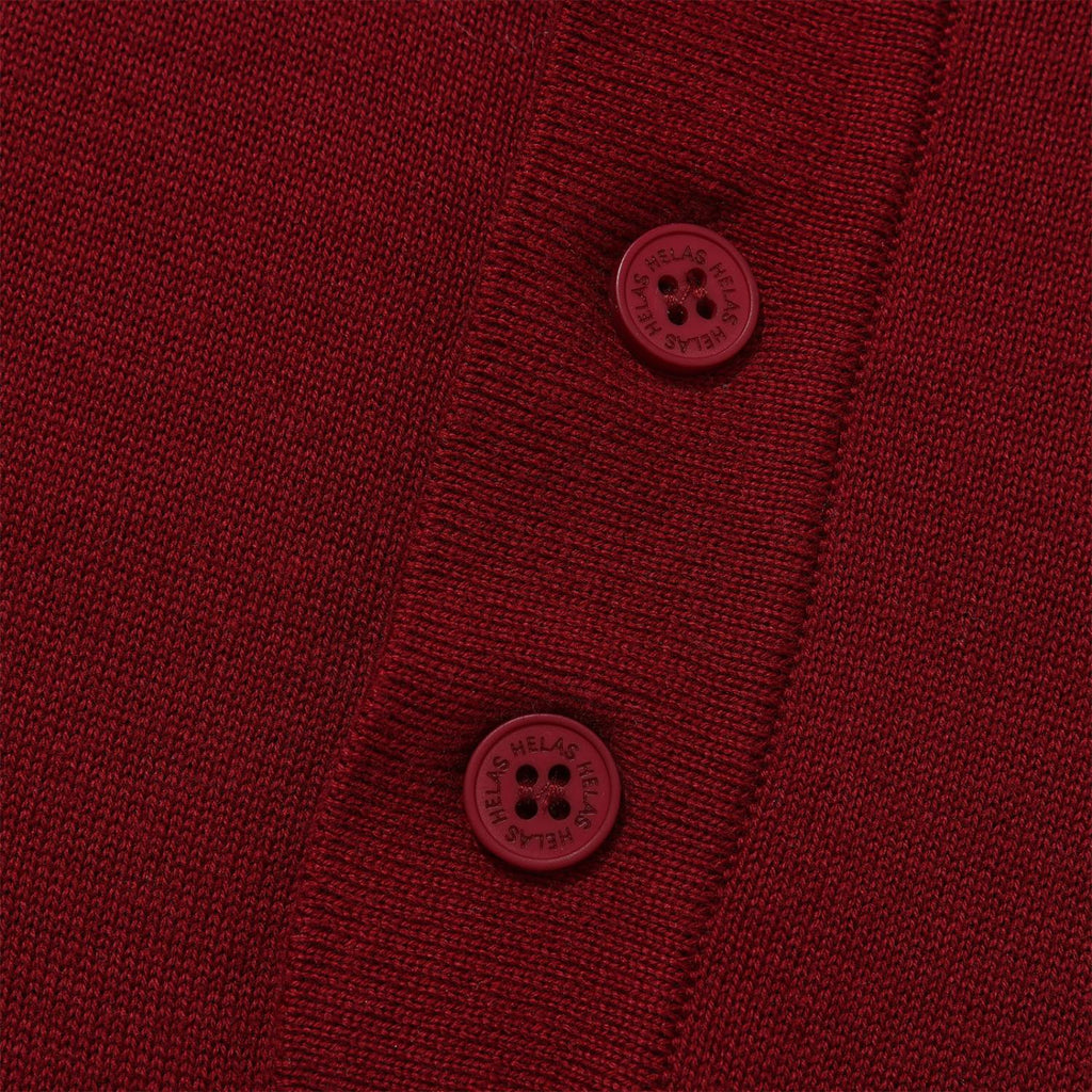 HELAS // KNIT POLO // FELLA LS // BURGUNDY