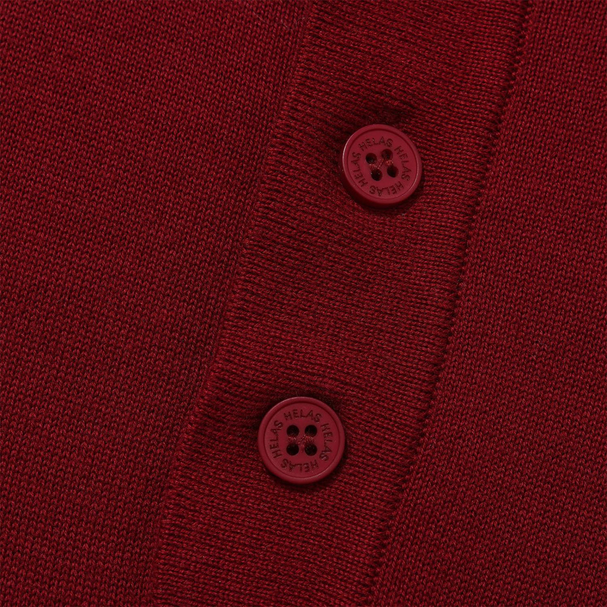 HELAS // KNIT POLO // FELLA LS // BURGUNDY