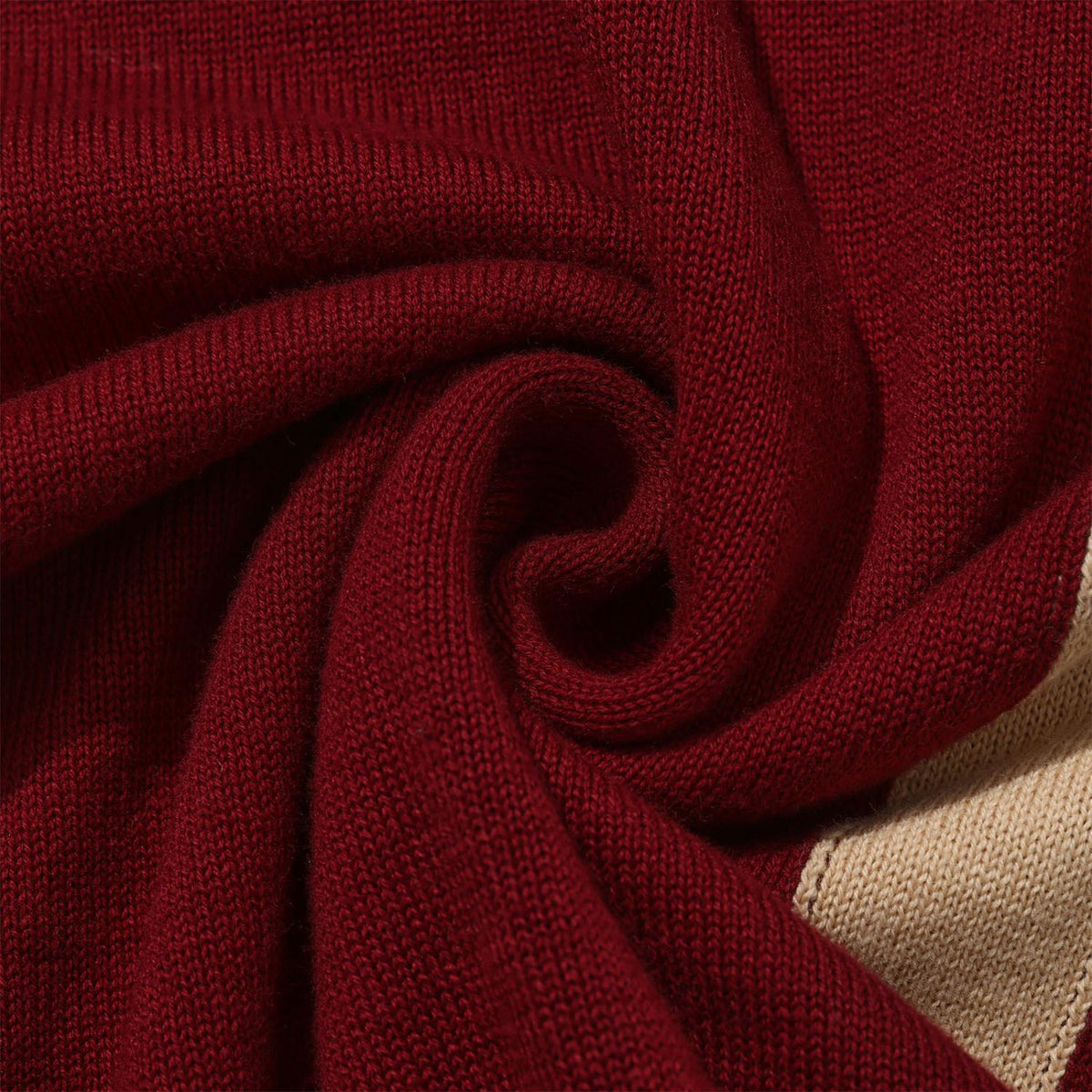 HELAS // KNIT POLO // FELLA LS // BURGUNDY