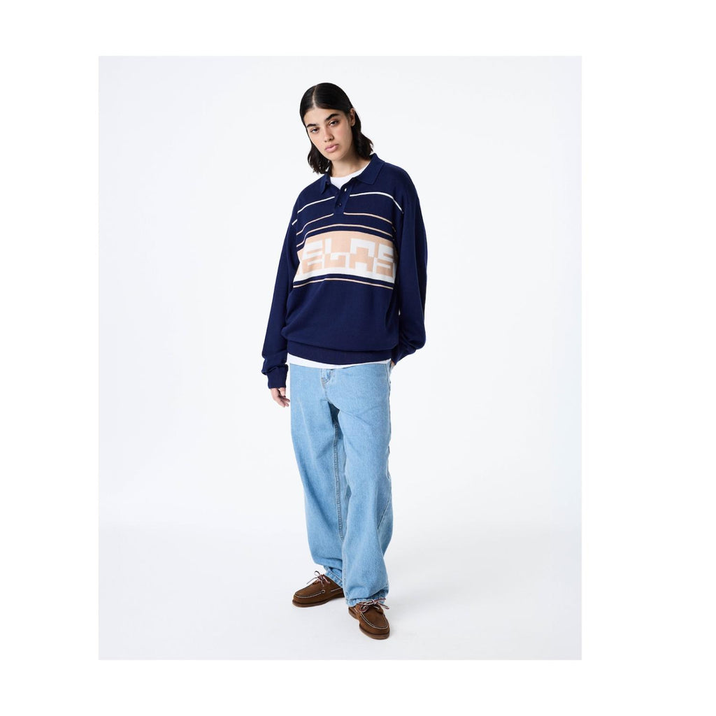 HELAS // POLO KNIT // PULO POLO LS KNIT NAVY